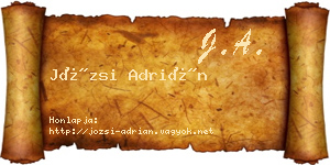 Józsi Adrián névjegykártya
